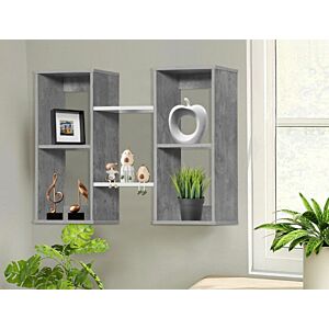 أرفف حائط متشابكة دالي رمادي وابيض