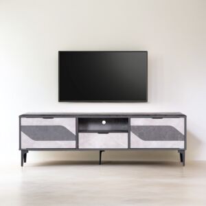 طاولة تلفزيون هاردل - رمادي غامق ورمادي فاتح