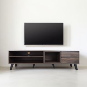 طاولة تلفاز خشب ماليزي إيفز - بني