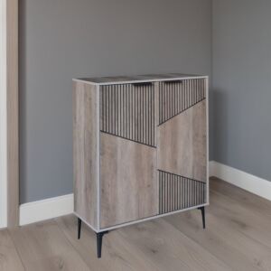 خزانة أحذية بابين خشب ماليزي روما - خشبي