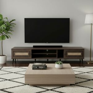 طاولة تلفزيون مونزا 200 سم - بني