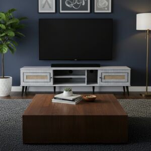 طاولة تلفزيون مونزا 200 سم - رمادي