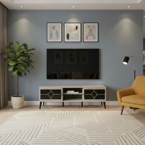 طاولة تلفزيون ستيلا 160 سم - رمادي