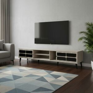 طاولة تلفزيون ميلانو 200 سم - خشبي وبني