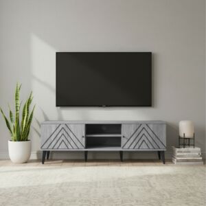 طاولة تلفزيون بورتو 160 سم - رمادي