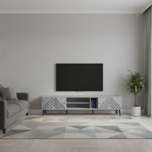 طاولة تلفزيون بورتو 200 سم - رمادي