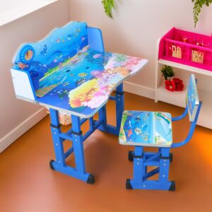 طقم مكتب وكرسي قابل للتعديل ريمبو فيش - أزرق