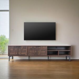 طاولة تلفزيون خشب ماليزي 180 سم فيرتال - خشبي