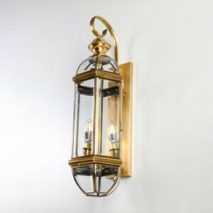 فانوس سور نحاسي راقي معين كبير ذهبي لامع