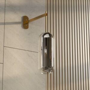 اضاءة جدارية نيو كلاسيك - ذهبي ورمادي