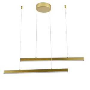 إنارة معلقة معلقة خطين مودرن - ذهبي