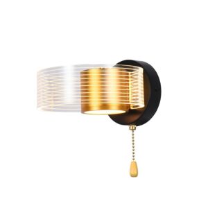 اضاءة جداري اكريليك - اسود وذهبي