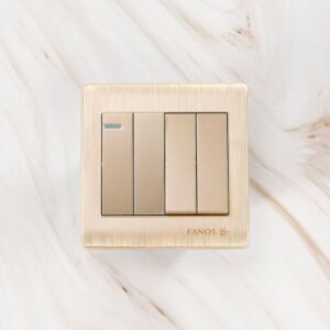 مفتاح كهربائي رباعي امجور - ذهبي