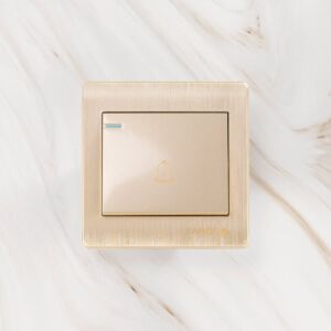 مفتاح جرس كهربائي فانوس - ذهبي لامع