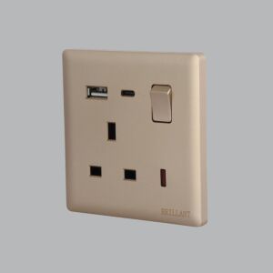 فيش كهرب ذهبي متعدد المداخل