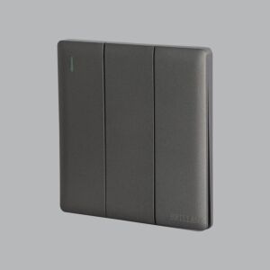 مفتاح كهرب ثلاثي رمادي لايت برلنت