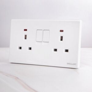 فيش ثنائي 13 أمبير مودرن من برلنت - ابيض