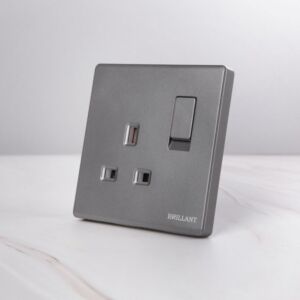 فيش كهرباء A13 مودرن من برلنت - رمادي