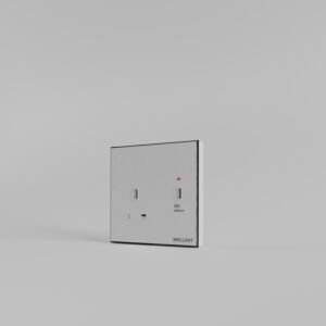 فيش مفرد مع مخرج USB من برلنت - ابيض لؤلؤي