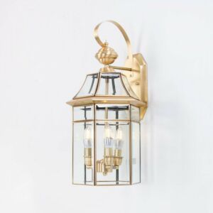اضاءة جدارية فانوس لورنز مقاس كبير ذهبي