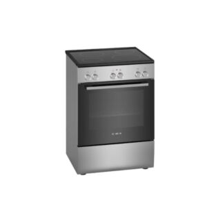 فرن كهربائي بوش 4 شعلات سيراميكية 60x60 سم - سعة 66 لتر - فضي