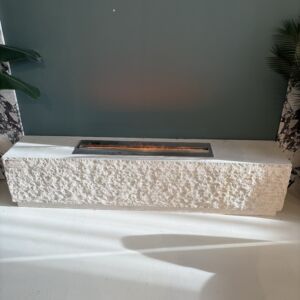 مدفأة حجريه مع جهاز بخار وورم حجر طبيعي وحديد