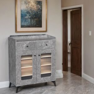 خزانة جانبية 2 باب اوبرا - رمادي