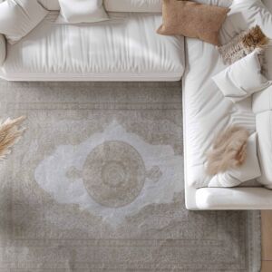 سجاد كلاسيك حرير لوليا تركي - كريمي ومتعدد الالوان