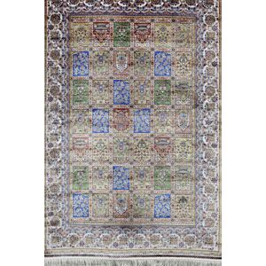 سجاد بابل حرير تركي - رمادي وبيج