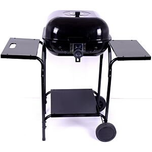 شواية فحم لوجينا مع طاولة وعجلات   اسود