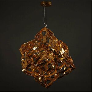 إنارة معلقة كاري مربع - نحاسي