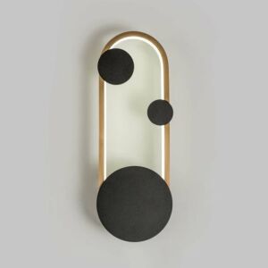 اضاءة جدارية روندي - ذهبي واسود