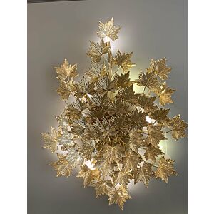 إضاءة جدارية أوراق الخريف 10 لمبات - ذهبي