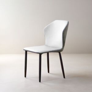 كرسي طعام  انوش - رمادي غامق وابيض