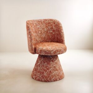 كرسي طاولة طعام كايلا - برتقالي وبيج