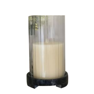 حامل شموع كولون رخامي - رمادي غامق