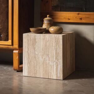 طاولة جانبية ساندي رخام ترافنتينو