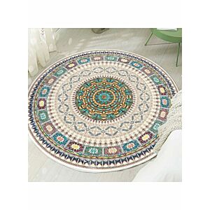 سجاد دائري مزخرف - متعدد الألوان - 120x120سم