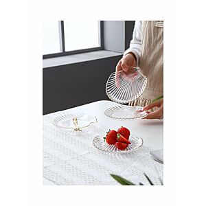 طقم أطباق تقديم زجاجية شفاف يانيلان