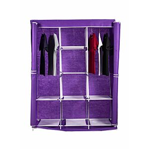 دولاب ملابس قماشي متعدد الطبقات - أرجواني
