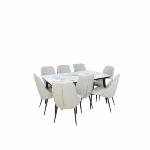 طقم طاولة طعام كارمن 8 اشخاص - بني