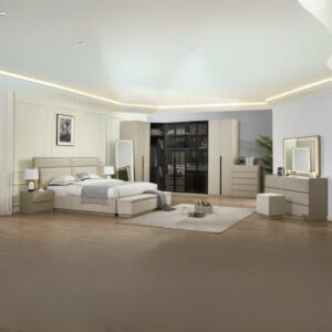 طقم غرفة نوم كينج 9 قطع مونتانا - 180×200 سم