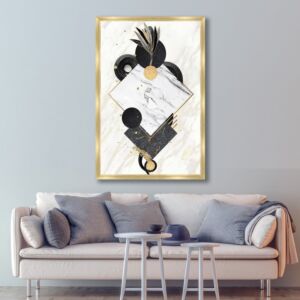 لوحة قماشية مودرن بتصميم رسم هندسي