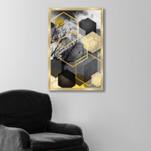 لوحة قماشية بتصميم رسم هندسي