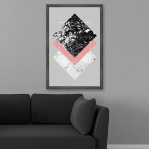 لوحة قماشية مودرن بتصميم رسمة هندسي