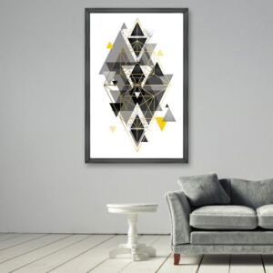 لوحة قماشية بتصميم رسمة هندسي