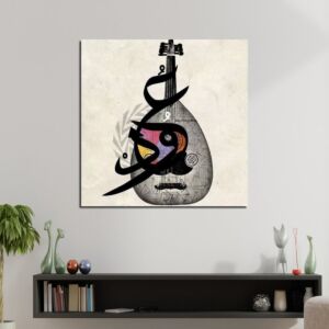 لوحة قماشية بتصميم عود