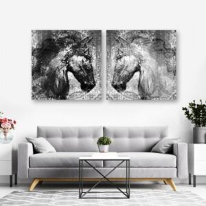 لوحة ديكور قماشية عصرية بتصميم حصان