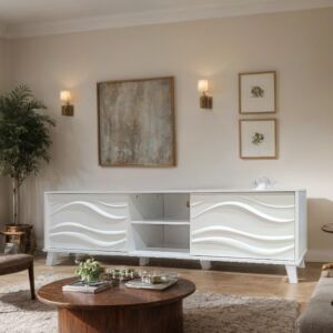 طاولة تلفزيون ايلا 180 سم - ابيض