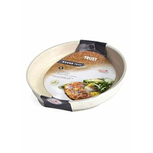 صينية فرن ألمنيوم دائرية 28 سم - بيج